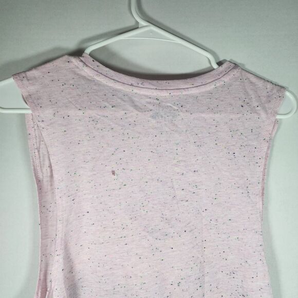 Space Jam Looney Toons Sleeveless T-Shirt Pink Speckled Cartoon Size Large - Picture 6 of 9